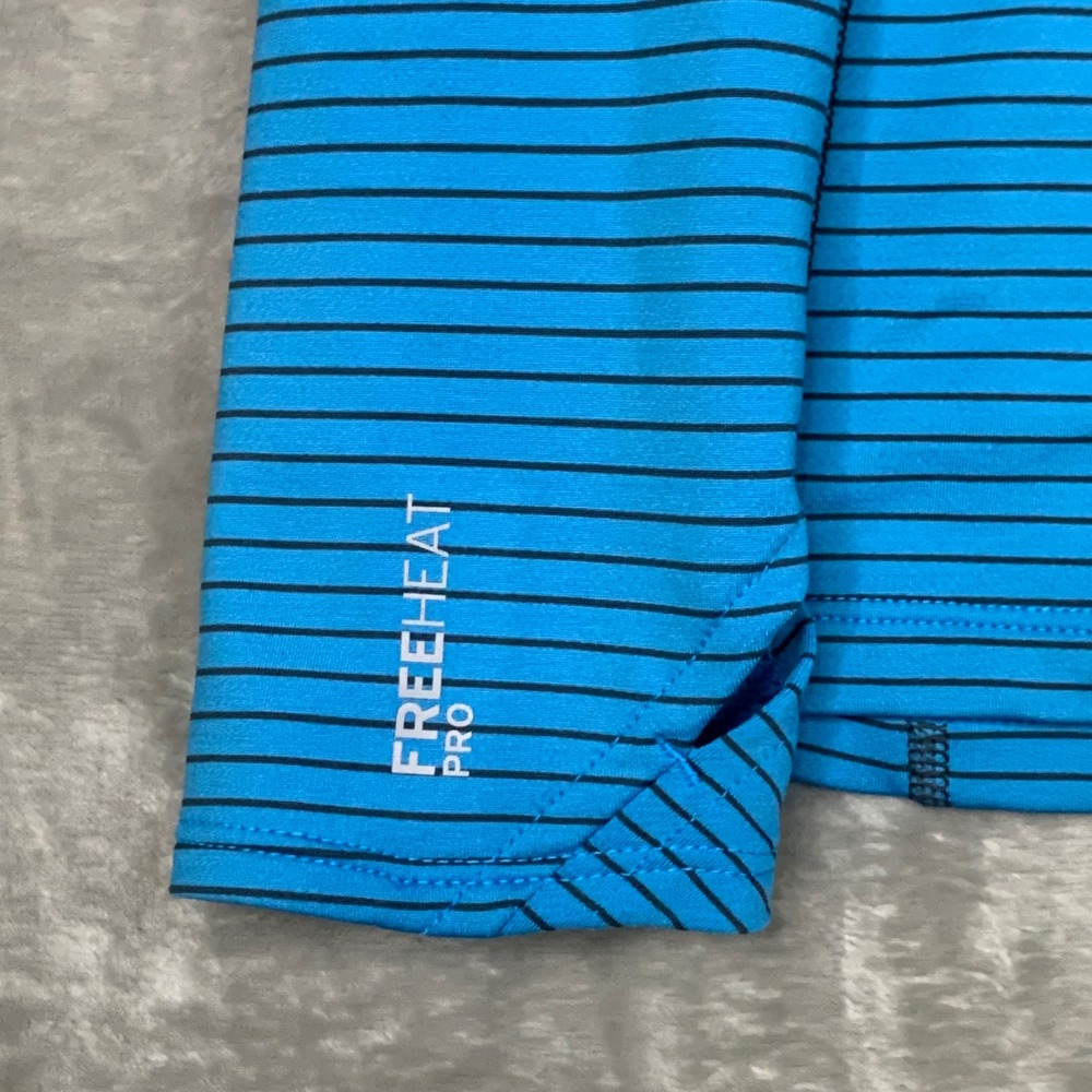Eddie Bauer First Ascent FreeHeat Pro Blue Striped 1/4 Zip Baselayer Womens L‎ - Picture 5 of 12